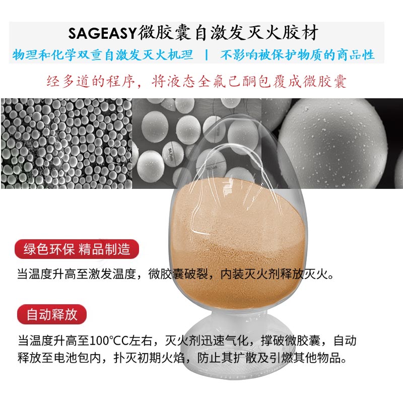 全氟己酮微胶囊,应用灭火贴片生产微胶囊材料消防灭火粉体微胶囊